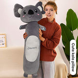 Aslion Cute Plush Cat Doll Soft Stuffed Small Cat Pillow Doll Toy Gift for Kids Girlfriend (Koala, 35.2in)