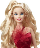 Barbie Signature 2022 Holiday Barbie Doll (Blonde Wavy Hair) with Doll Stand, Collectible Gift for Kids Ages 6 Years Old and Up