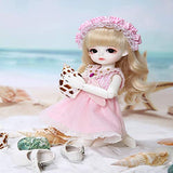 BJD Dolls, 1/6 SD Doll 10 Inch Ball Jointed Doll Surprise Toys with Full Set Clothes Shoes Wig, Best Gift for Girls