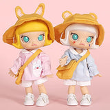 XiDonDon Obitsu 11 OB11 Size Costume Obitsu 11 Clothing Kindergarten Set 4 Pieces = Shirt + Shorts + Hat + Bag Molly ,gsc,1/12bjd Doll Clothes (Pink)