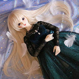 1/4 BJD SD 7-7.5 Inch High Temperature Fiber Medium Size Long Blonde Sweet Doll Hair BJD Doll Wig Accessories for 1/4