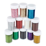 TORC Fine Slime Glitter, Resin Glitter Powder Arts Crafts for Epoxy Tumblers, Sequins Decorative Glitter for Nail Slime Supplies Shaker Jars 16g/0.56oz Each, 12 Colors