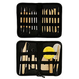 US Art Supply 26-Piece Pottery & Clay Sculpting Tool Sets with Canvas Cases