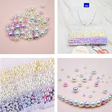 1740pcs Gradient Imitation Pearls Faux ABS Pearls Beads Smooth Rainbow Beads for DIY Jewelry Making Earrings Necklaces Bracelets(4-10mm Diameter)