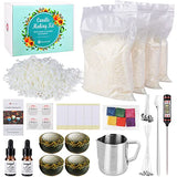 Candle Making Kits Supplies, Genround Make Candles Home Kit for Adults Complete Candle DIY Kit 30pcs Includes Natural Soy Wax, Pot, Wick, Wick Holder, Dye, Fragrance, Tin Can, Spoon, Thermometer