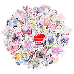 180Pcs Flower Stickers for Scrapbook, Mini Size Stickers for Journaling DIY in Flowers, Butterfly, Green Plants, and Eucalyptus Leaves Design, Scrapbook Stickers for Travel Case, Laptop, Diary, Planners, Calendars, Scrapbook, Suitcase, Notebooks