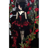 HMANE BJD Dolls Clothes Black Rose Wedding Dress for 1/3 BJD Dolls, Doll Costume Wedding Dress Outfit (No Doll)