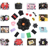 EKKONG Explosion Box, DIY Photo Album, Gift Box with 8 Faces for Wedding Box, Birthday Gift, Anniversary & Mother's Day(Black)