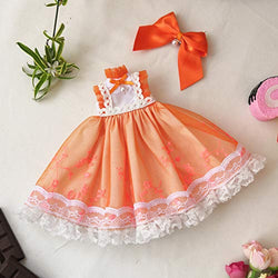 leoglint Blythe Doll Clothes, Dress Clothing for Blythe Doll 30 cm 1/6 Bjd Dolls Azone ICY Licca Doll (Orange)