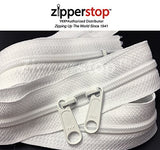 Zipperstop wholesale - Double Slide Zipper YKK #4.5 Coil with Two Long Pull Head to Head closed