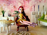 Miniature Wicker Chair, Furniture for 1:6 scale BJD dolls. Handmade Dollhouse