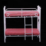 guohanfsh Doll House Mini Bunk Bed Miniature Children's Bedroom Accessories,1/12 Scale