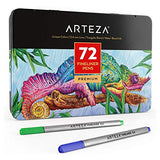 Arteza Fineliners Fine Point Pens, Set of 72 Fine Tip Markers with 0.4mm Tips & Sure Grip Ergonomic