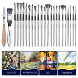 Artist Brushes,Acrylic Paint Brushes,Detail Paint Brushes Set 24 Pack Paint Brushes for Acrylic Painting Synthetic Brush Sets Miniature Painting Brushes for Oil Watercolor Canvas with Carrying Bag