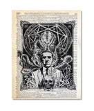 Lovecraft Cthulhu Upcycled Vintage Dictionary Art Print 8x10 UNFRAMED Riot Collection