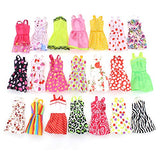 Doll Clothes for Barbie Dresses Gown with Shoes Outfit Set for Xmas Birthday Gift(69 Pack)