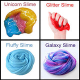 Slime Kit for Girls and Boys - Ultimate Slime Supplies DIY Slime Kits - Slime Making Kit Cloud Slime - [72 Pieces] DIY Slime Kit with Activator, Clear Glue, Foam Balls, Slime Glue, Glow In The Dark