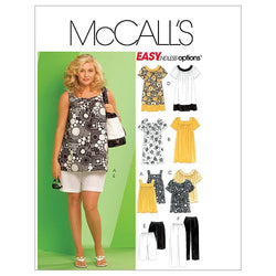 McCall's Patterns M5640 Women's Tops, Dresses, Shorts and Capri Pants, Size RR (18W-20W-22W-24W)