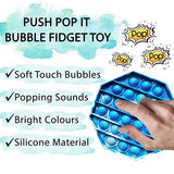 ALLUMI Push Pop Bubbles Fidget Toys Pack of 3 Pop it Fidget Toy for Anxiety Stress Toys Sensory Toys for Kids with Autism OCD 100% Non-Toxic Sensory Fidget Toys for Adults (Tie-dye, Black, Rainbow)