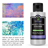 Pre-Mixed Acrylic Pouring Paint(60ml/2oz Bottles)，25 Colors Premium Pre-Mixed Ready to Pour High Flow Liquid Acrylic Pouring Paint Set for Canvas, Wood, Paper, Crafts, Tile, Rocks, Glass and stones