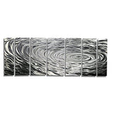 Statements2000 Large Silver Wall Art, 68" Modern Wall Sculpture, Water Inspired Abstract Wall Decor, Contemporary Metal Wall Art by Jon Allen