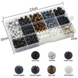 Stone Beads for Jewelry Making, Charm Bracelet Making Kit, 400Pcs Bracelet Jewelry DIY Kit Magnetic Bracelets for Couples Lovers