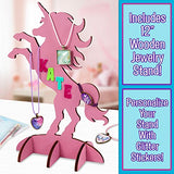Charm Bracelet & Pendant Jewelry DIY Making Kit with Unicorn Stand & Supplies - Make Your Own Crafts Gifts for Girls Teens Ages 8-16, Makes 14 Creations