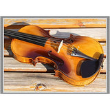 Student Violin Violin Hand-Carved Beethoven Head Tiger Pattern Back Ebony Handmade Violin (Color : 3/4)
