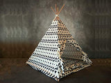 Miniature Teepee Tent with Mattress and Pillows for 1/4 Scale BJD Doll Handmade