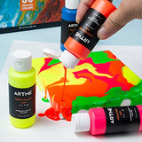 ARTME Acrylic Pouring Paint Set, 30 vivid colors(60ml/2 oz battles), Pre-Mixed High Flow Pouring Acrylic Paints, Acrylic Art Supplies for Pouring on Canvas, Paper, Wood, Stone, and DIY Project