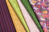Connecting Threads Print Collection Precut Cotton Quilting Fabric Bundle 10" Squares (Celeste)