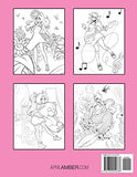 Anime Girls Coloring Book Vol 1: For Kids and Adults, Cute Kawaii Teen Girls In Beautiful Fun Manga Scenes