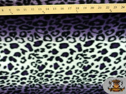 Fleece Fabric Printed Animal Print *Purple Leopard* Fabric By the Yard