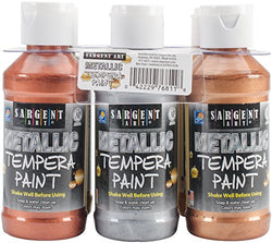 Sargent Art 17-6811 6 Pack 4oz Metallic Tempera Paint Set