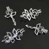 10 pcs Love's Bow And Arrow Pendant Pearl Beads Cage Locket Charms Essential Oil Aromatherapy