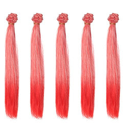 25x100cm Good Quality Straight Heat Resistant Doll Hair Extensions for Crafting BJD Blythe Pullip Doll's Wig 5pcs/lot