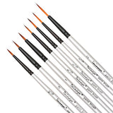 Detail Paint Brushes, 7 Small Brushes for Extra Fine Detailing, Art Painting - Acrylic, Watercolor,