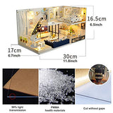 EIRMEON DIY Miniature Dollhouse Kit with Furniture,3D Wooden Dollhouse Miniature DIY Doll House with Dust Proof,1:24 Scale Creative Room Idea for Adults Kids (TD32)