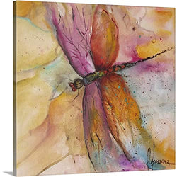 Radiant Dragonfly Canvas Wall Art Print, 24"x24"x1.25"