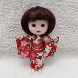 New Kimono Suit BJD Doll Clothes ob11, body9, GSC, Molly, 1/12 BJD Doll Accessories Toys Clothing Set (Red)