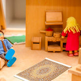 4 Pieces 1:12 Dollhouse Carpet Miniature Woven Carpet Mini Turkish Rugs Dolls House Rugs Mini Floor Blanket for Dollhouse Furniture Decoration Mini Kitchen Living Room Bedroom Decor (6.3 x 3.9 Inch)