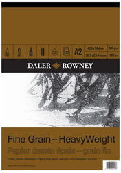 Daler Rowney : Fine Grain : Heavyweight Cartridge Pad : 200gsm : 30 Sheets : A2