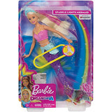 Barbie Dreamtopia Sparkle Lights Mermaid Doll with Swimming Motion and Underwater Light Shows, Approx 12-Inch with Pink-Streaked Blonde Hair, Gift for 3 to 7 Year Olds