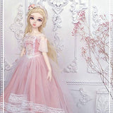 HMANE BJD Doll Clothes 1/3, Pink Dress Trailing Skirt for 1/3 BJD Dolls (No Doll)