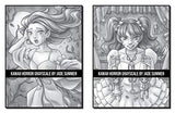 Kawaii Horror Grayscale: An Adult Coloring Book with Adorable Girls, Spooky Scenes, Mysterious Places, Scary Adventures, and More!