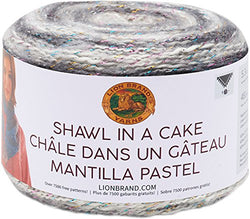 Lion Brand Yarn 455-300 Shawl in a Cake-Metallic Yarn