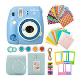 Fujifilm instax Mini 9 Instant Camera (Disney Frozen 2) with 20 instax Mini Twin Film Pack and Accessory Bundle (3 Items)