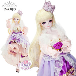 Nancy Purple Crown BJD Dolls 1/4 SD Doll 45cm 18" Jointed Dolls Toy Gift for Girl
