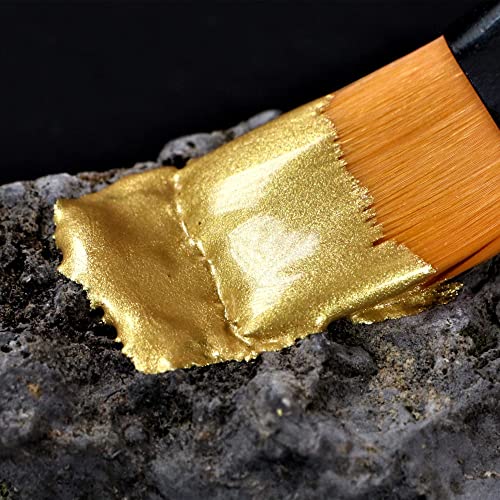 LM-Kreativ Metallic 125 ml (Silver) - Acrylic Paint Metallic Paint, Metal  Shine, Metal Effect Paint, Similar to Viva Decor Maya Gold