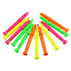 Etmact 5.5 Inches Plastic Recorders - Pack of 12 - Mixed Color Plastic Flute Musical Instruments Toy for Kid Party Favors, Bag Stuffers Gift Musical Instrument Party Favor Bags Party Favors for Kids